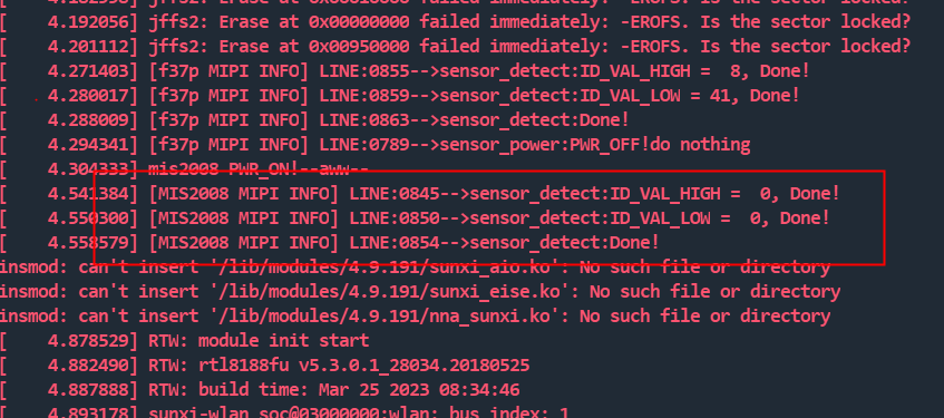 TWI读取sensor_id失败打印信息