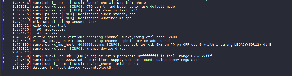 Waiting for root device