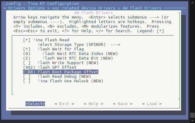 RTOS Flash 驱动配置