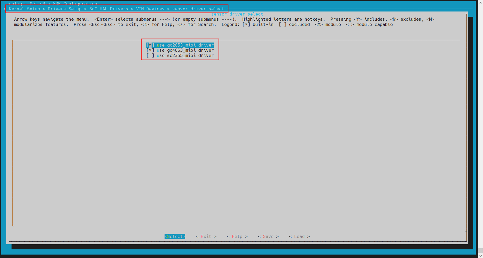 rtos配置sensor_list