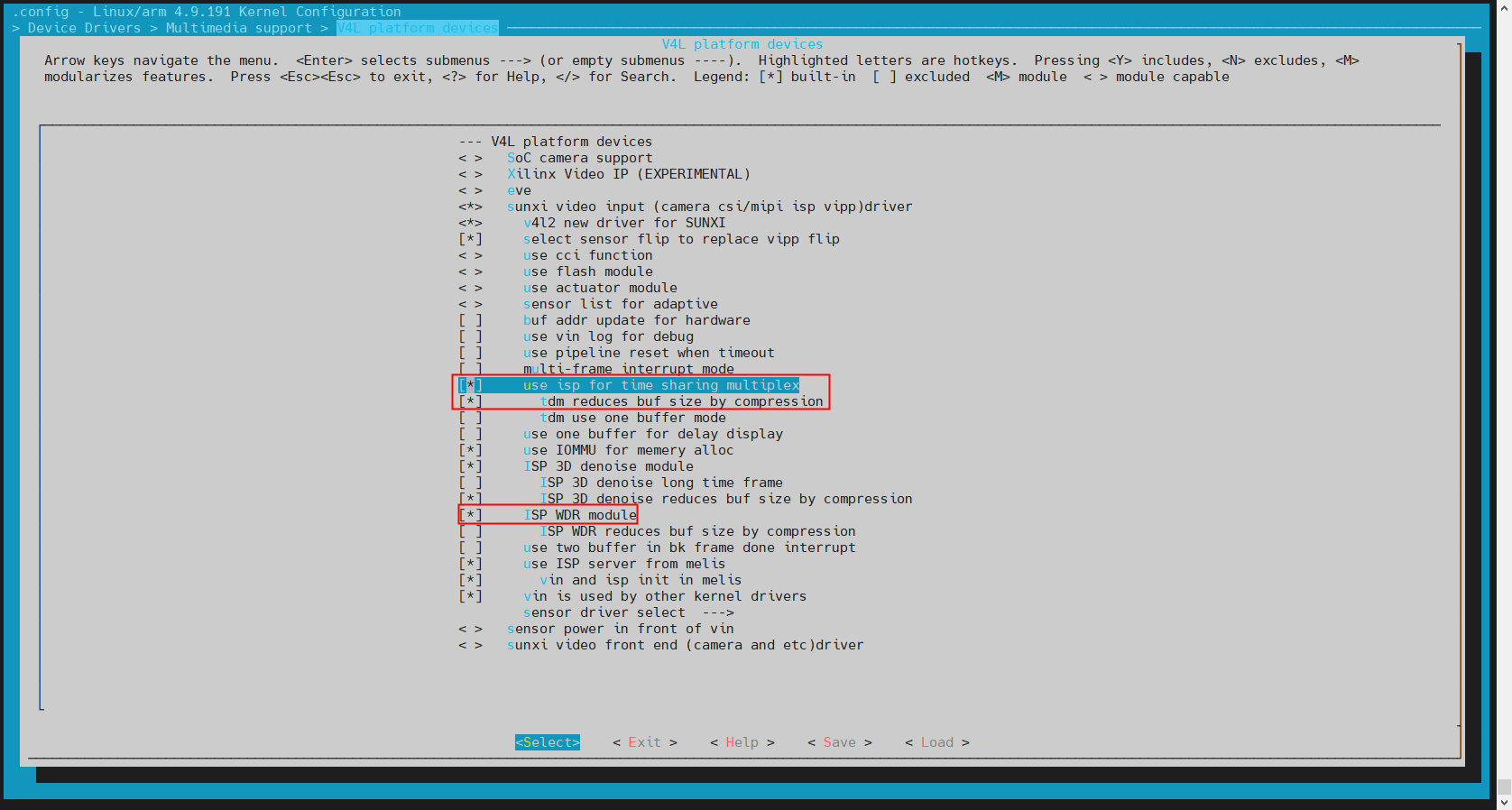 Linux 系统 menuconfig 选项配置