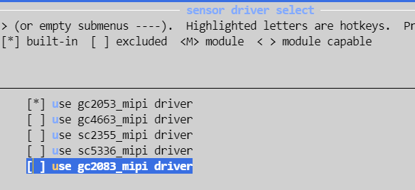 melis_menuconfig配置界面