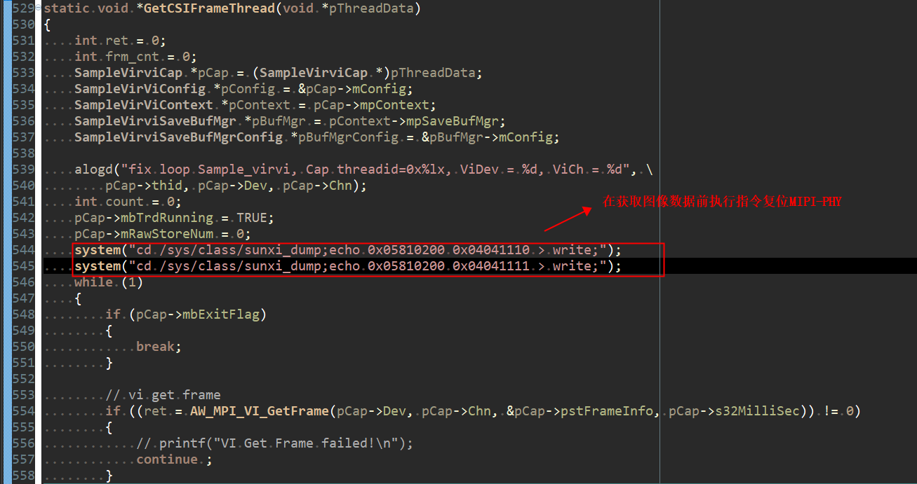 samplevirvi复位MIPIPHY方法