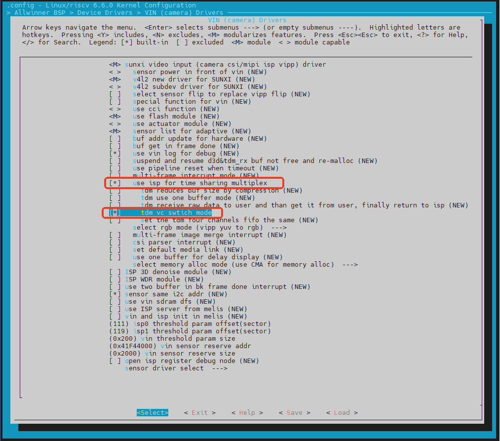 四目MIPI内核配置