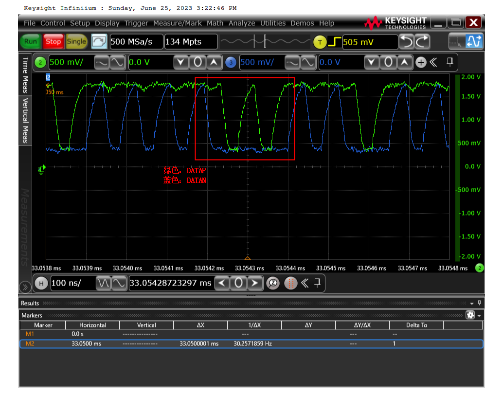 逻辑分析仪抓取的DATA引脚波形图